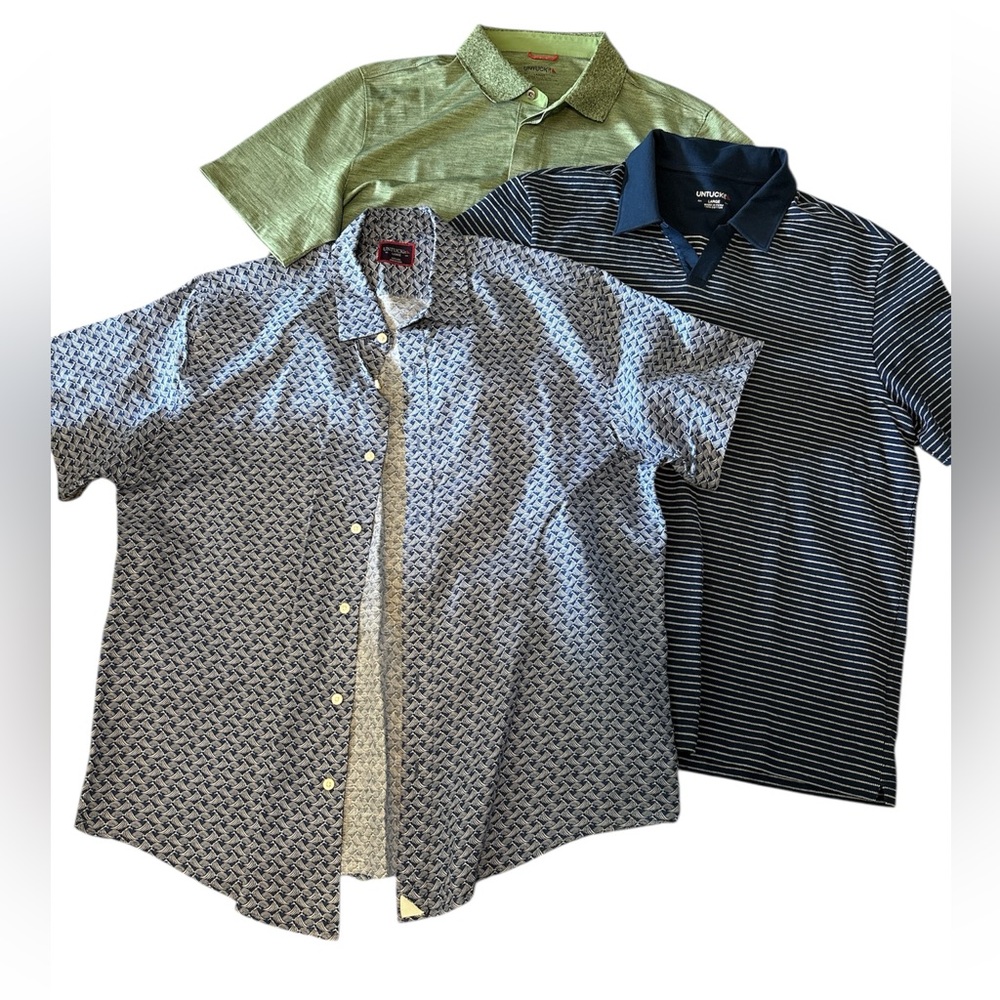 UNTUCKit Casual Shirts - Green, Blue Large